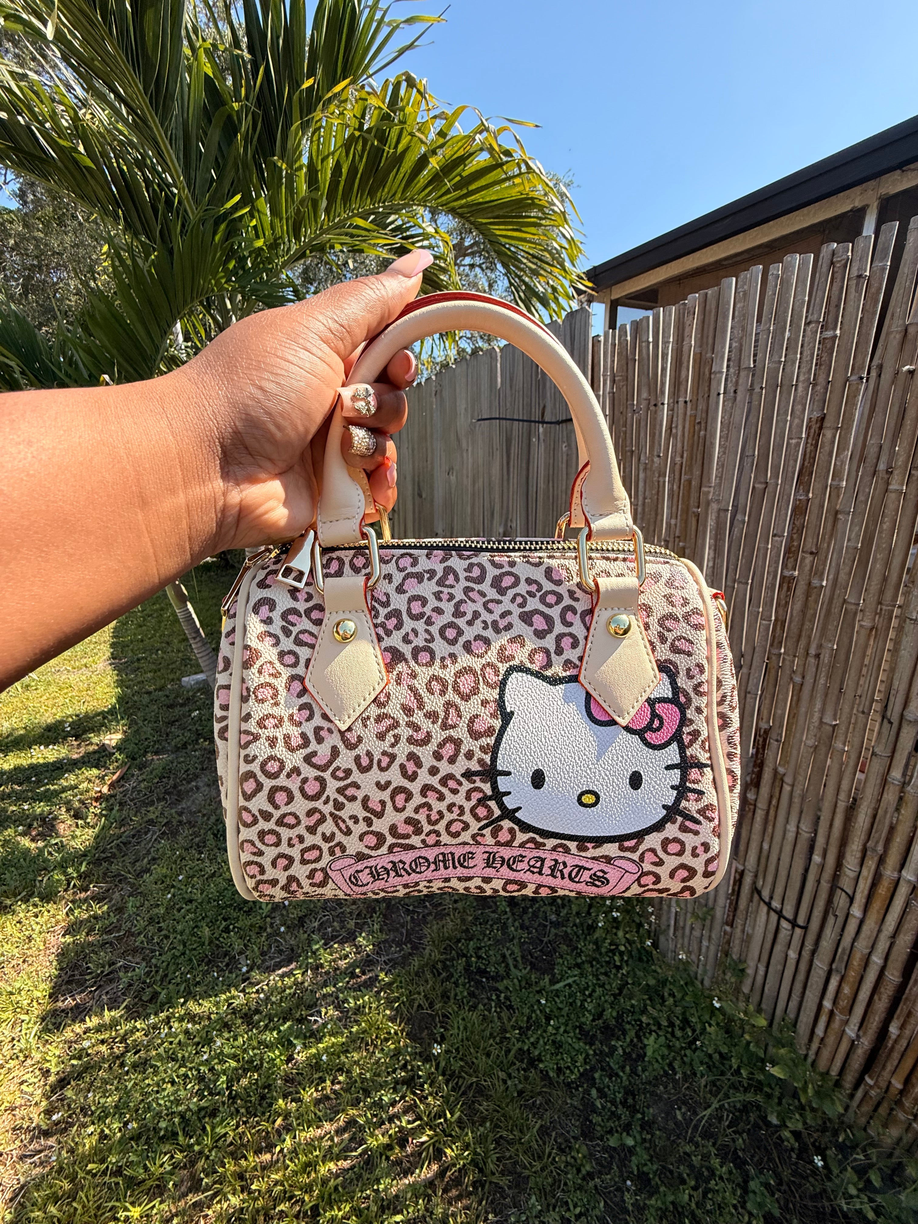 PINK CHROME CHEETAH PURSE